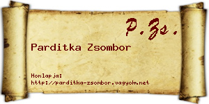 Parditka Zsombor névjegykártya