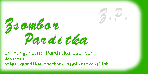 zsombor parditka business card